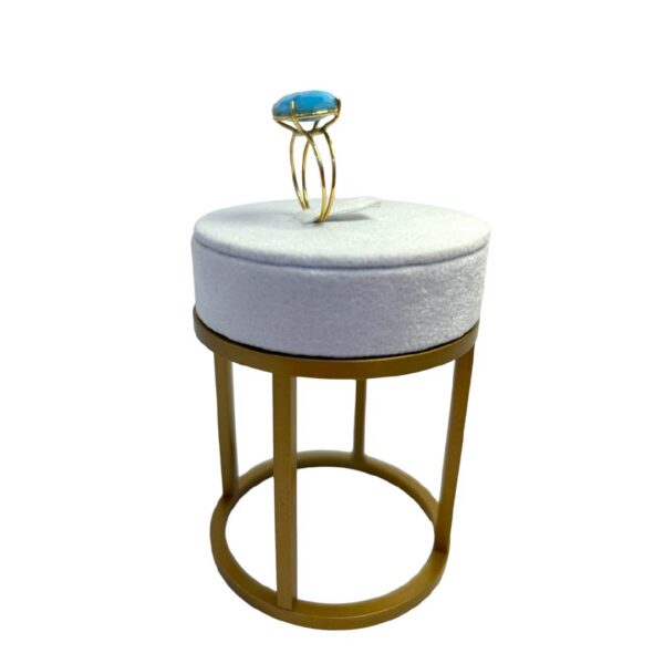 Anello Larimar a forma di rombo - immagine 2