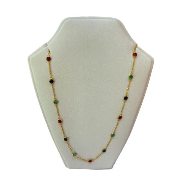 Collier in Zaffiri, Rubini e Smeraldi