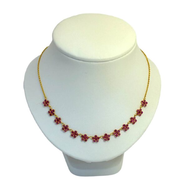 Collier di Rubini a Prìmula in oro