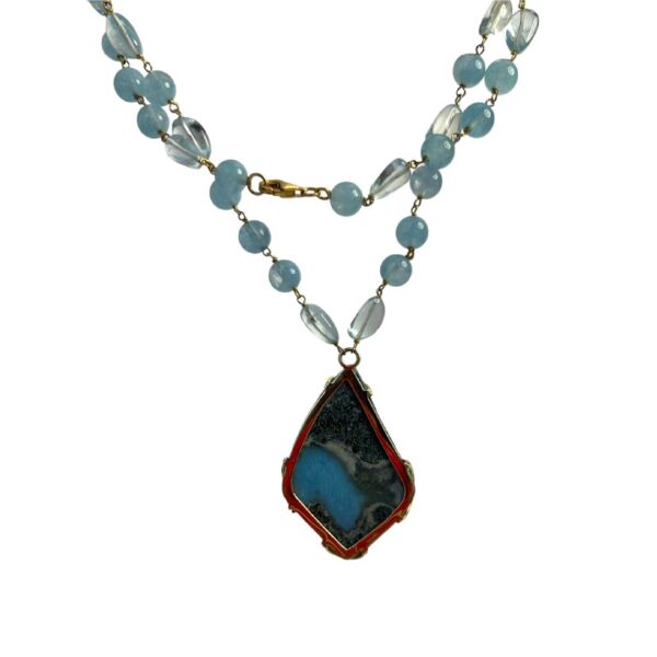 Collier Acqua Marina e Cristallo di Rocca - immagine 2